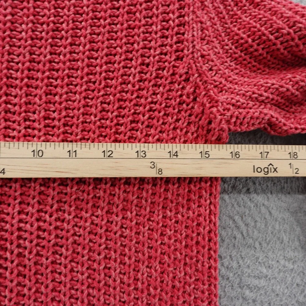 Ralph Lauren Jeans Co‎ Cable Knit Sweater Size Medium Coral Red Womens